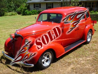 Left front 1937 Chevrolet Master Deluxe Custom Sedan